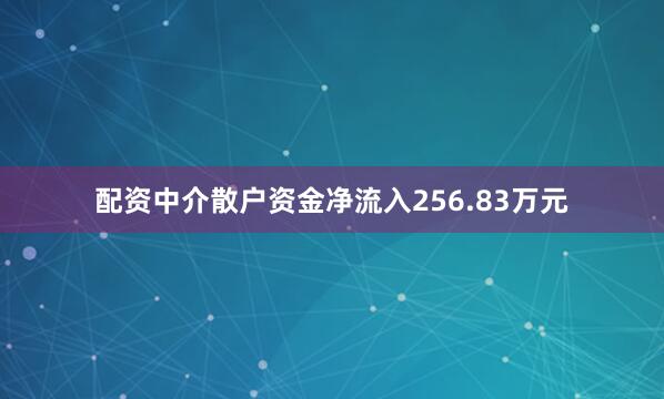 配资中介散户资金净流入256.83万元